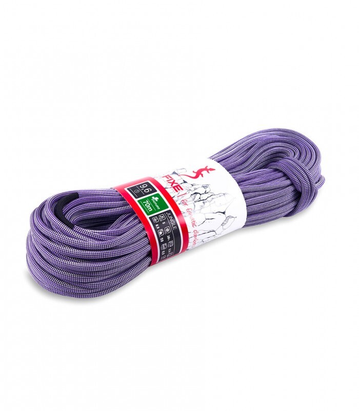 FIXE 9.6mm JUNGLE DYNAMIC ROPE - VIOLET / WHITE