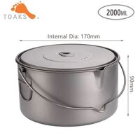 TOAKS TITANIUM 2000ML POT WITH BAIL HANDLE