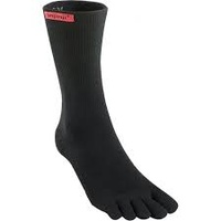 INJINJI SPORT ORIGINAL WEIGHT CREW TOE SOCKS BLACK MEDIUM